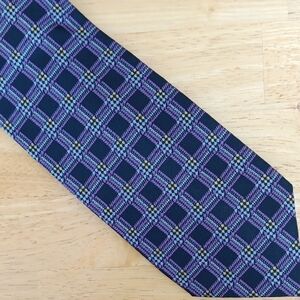 Canali Purple and Blue Checkered *PRINT* Tie